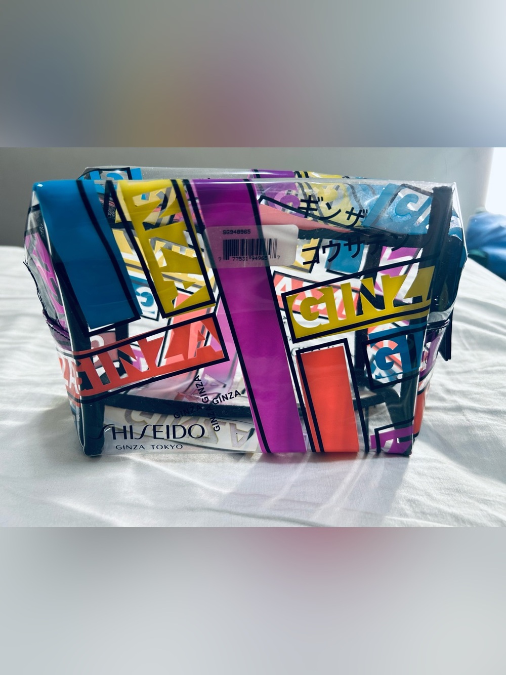 Shiseido Colorblock Clear Cosmetic Pouch - Multicolor